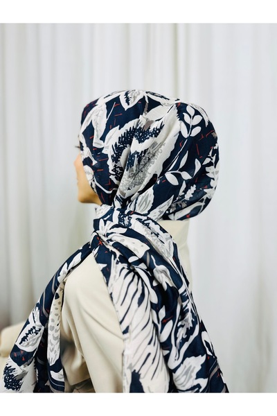 kubbe Μαλακό βαμβακερό σάλι - Κομψό στυλ με ρετρό μοτίβο ζιγκ-ζαγκ με λουλούδια και έθνικ σχέδιο