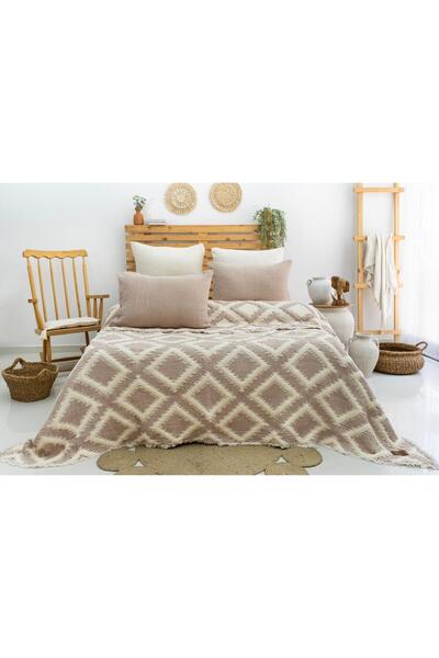 Şaheser Sonia Yatak Örtüsü Seti %100 Pamuk Battal Boy