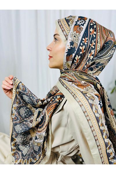 kubbe Premium Round Retro Pattern Soft Cotton Shawl - Capture a Stylish Style with Its Ethnic Pattern
