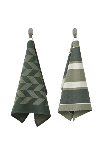 IKEA Tea Towel, Yellow-Gray, 2 Pcs, 45X60 cm