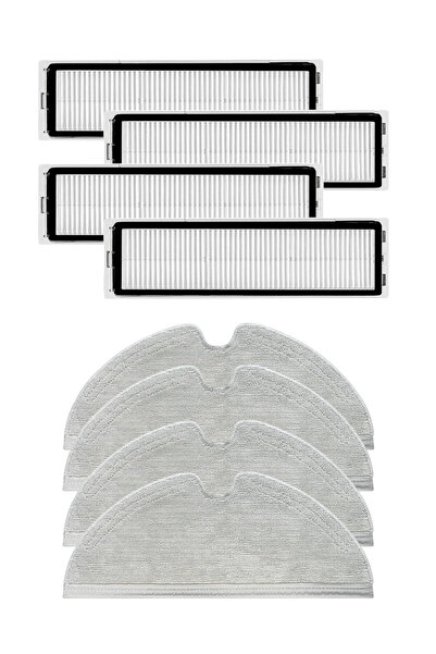 ROPALDE Σετ ανταλλακτικών 8 τεμαχίων συμβατό με ρομποτική ηλεκτρική σκούπα Dreame D9