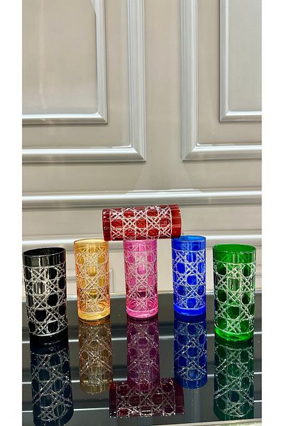 Vakıf home نموذج قرص العسل قطع يدوياً ملون مشروب غازي القهوة الجانب كوب ماء