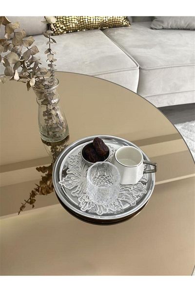 Home Lotus Model Decorative Guipure Lace Coffee Cocktail Set of 6 Presentation Napkins
