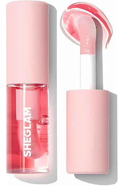 SHEGLAM مكياج - زيت الشفاه المرطب جيلي واو - ملمع شفاه ممتلئ مع إسفنجة (بنكهة...