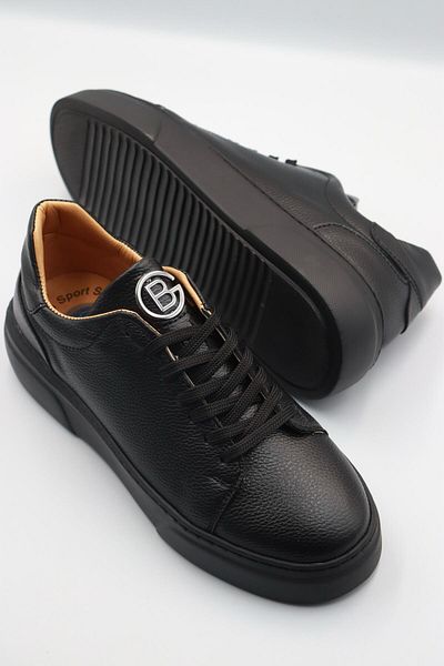 Sanvio Tarzkar Men's Black Daily Flexible Comfortable Stitched Lightweight Eva Black Sole Walking Guaranteed Sports Shoes
