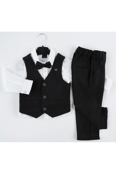Mc Emirix Kids Wear Striped 3 Button Vest