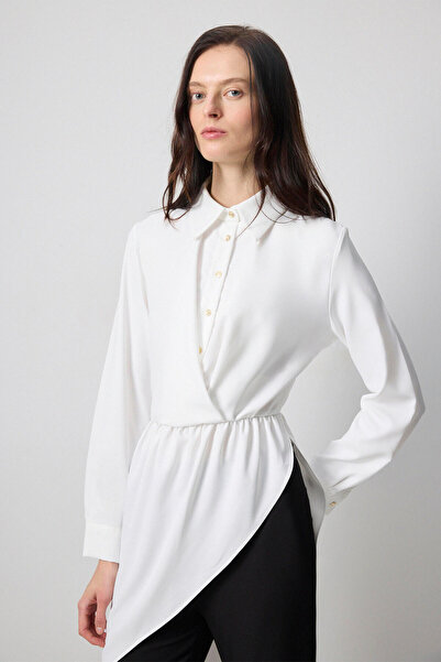 Touché Privé Asymmetric Shirt Collar Tunic