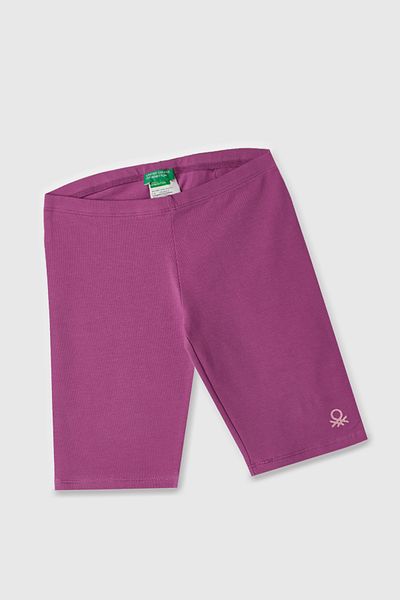 United Colors of Benetton Cotton Blend Embroidery Detail Short Leggings Girls Leggings Bntg21761