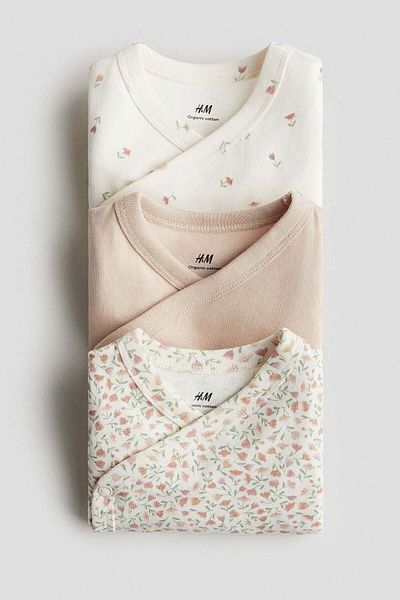 H&M مجموعة من 3 بدلات للجسم ملفوفة