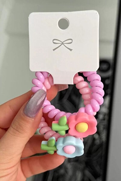 CAŞ DEKORASYON Set de 2 agrafe spiralate cu detalii de lalele de culori mixte