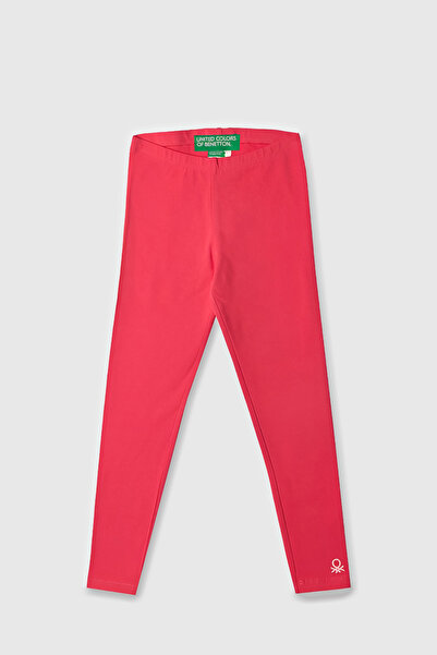 United Colors of Benetton Pamuk Karışımlı Lastikli Bel Logolu Tayt Kız Çocuk TAYT BNTG21767