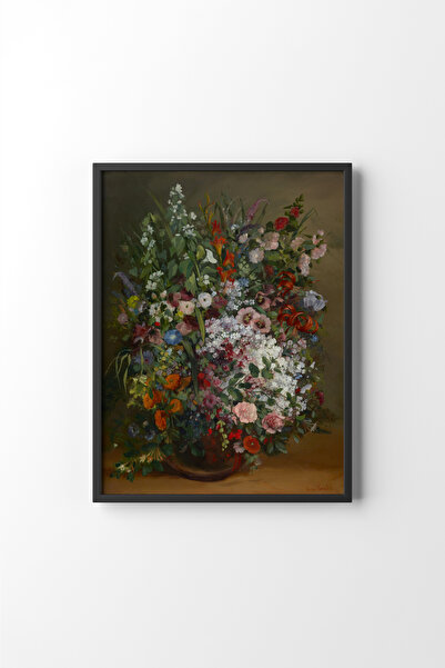 epiqart Flower Bouquet in Vase - Black Frame