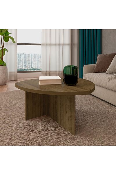 ARTLY Modern coffee table for living rooms and homes, pine color, 76*40*76
