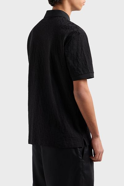 Armani Exchange Ανδρικό μπλουζάκι POLO με ανάγλυφο λογότυπο 100% βαμβάκι με κανονική εφαρμογή με κουμπιά