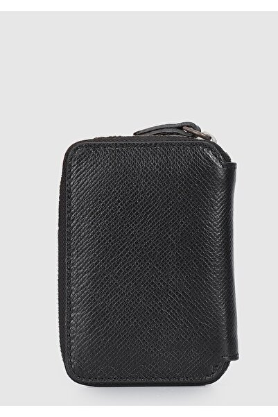 Carrera Μαύρο CAR007 Μαύρο πορτοφόλι από γνήσιο δέρμα