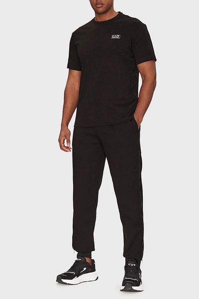 EA7 Stretch Cotton Regular Fit High Waist Ribbed Leg Jogger Pants Men's Pants 7m 000144   Af135