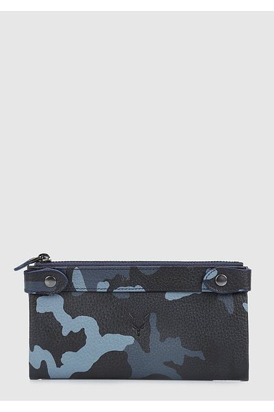 Carrera Carrera Car004 Black Genuine Leather Camouflage Wallet