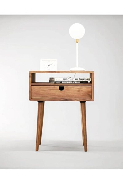 Noow Nowella Home | Vero Komodin | Retro Tarz | Masif Kayın | Açık Ceviz | 60...