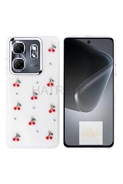 Hatreds İnfinix Smart 9 Kılıf Kamera Koruma Çıkıntılı Metalik Çıkartma Figürl...