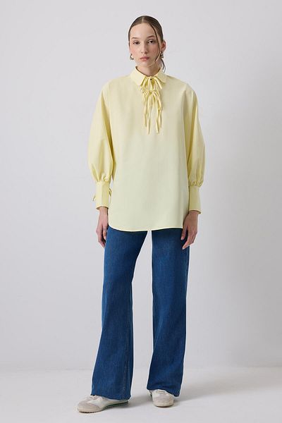 Touché Privé 100% Cotton Piping Shirt Collar Tunic