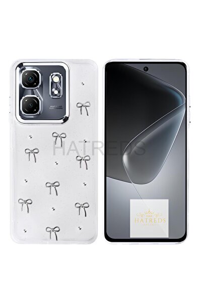 Hatreds İnfinix Smart 9 Kılıf Kamera Koruma Çıkıntılı Metalik Çıkartma Figürl...