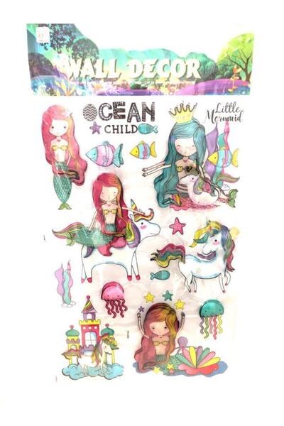 cosy home gift ليتل ميرميد أرييل الأميرة غرفة الأطفال 6D خزانة الثلاجة جدار ا...