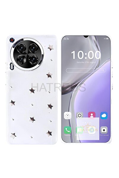 Hatreds Tecno Camon 30 4G-5G Kılıf Kamera Koruma Çıkıntılı Metalik Çıkartma F...