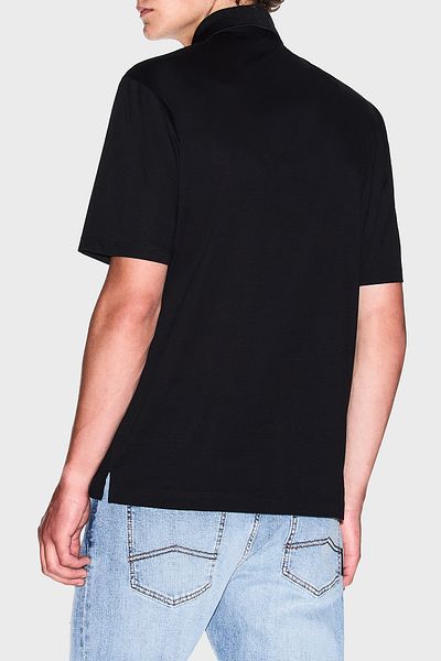 Armani Exchange Βαμβακερό κανονικό μπλουζάκι με κουμπιά γιακά πόλο Ανδρικό μπλουζάκι με λαιμόκοψη XM 000484   AF103