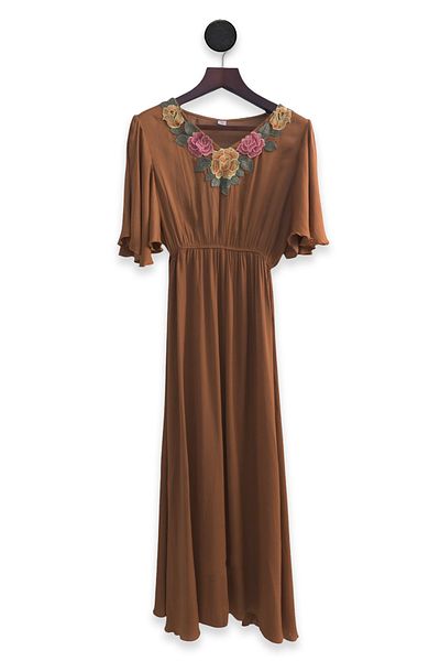 Lilo Co Floral Embroidered Maxi Dress