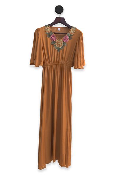 Lilo Co Floral Embroidered Maxi Dress