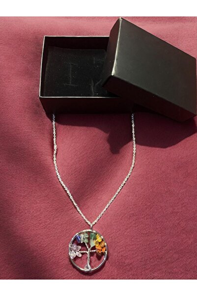 Efulim Hediyelik قلادة من الحجر الطبيعي لشجرة الحياة 7 شاكرا - (يتم شحنها مع ...