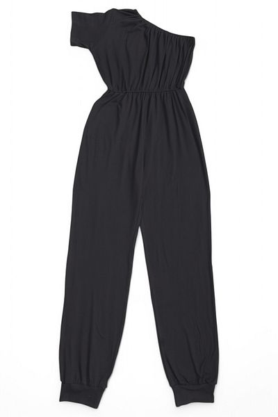 Lilo Co One-Shoulder Jumpsuit - Black