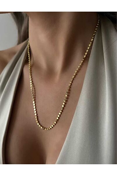 Bubbleatelier Çelik pul gold kolye