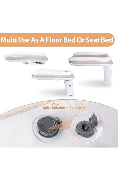 fulina Inflatable Airplane Bed for Kids,Adjustable Height,Fits Most Airplane Economy Seats,Car Seat