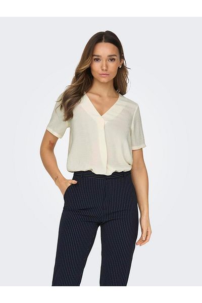 ONLY Jdydivya Lif S/S V-Neck Top Wvn Dials