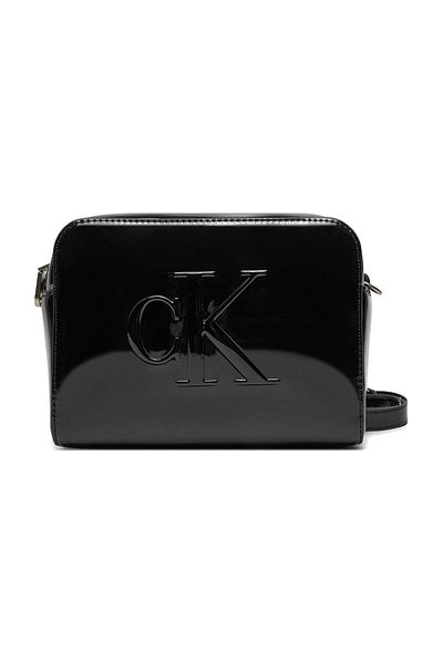 Calvin Klein Reliéfní taška přes rameno s černým logem a vnitřní přihrádkou - K60K 613054 -BEH