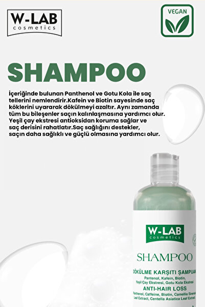 W-Lab Kozmetik Dökülme Karşıtı Şampuan 400 ml