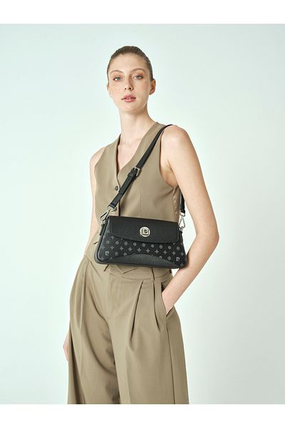 Pierre Cardin Geantă de umăr pentru femei Black Monogram