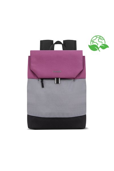 Mack Zen Eco 14.1" Casual Backpack - Burgundy Grey Mce-1303