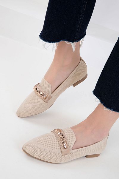 SOHO Beige Damen-Ballerinas 20476