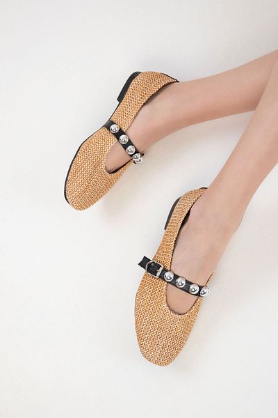 SOHO 20485 Nude Wicker Damen-Ballerinas