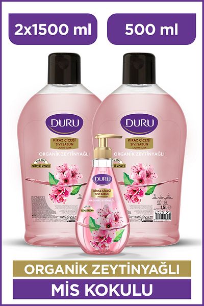 Duru Organic Olive Oil Cherry Blossom - Liquid Soap 1.5 500ml