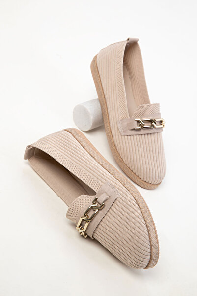 SOHO Bej Kadın Loafer Ayakkabı 20475