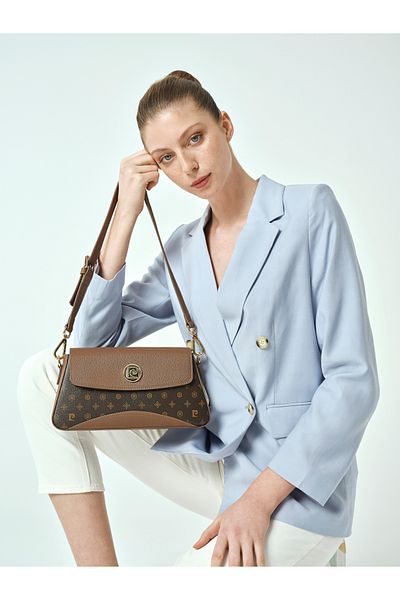 Pierre Cardin Γυναικεία τσάντα ώμου καφέ Monogram