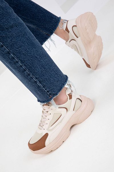 SOHO Beige-Tan-Y Damen-Sneaker 18802