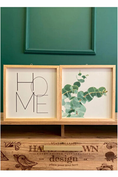 Genel Markalar Oturma Odası Okaliptüs Home Ahşap Çerçeve Set