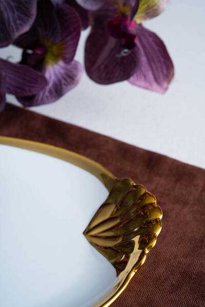 ACAR Arven Oval Gold Sunum Tepsisi - 41 cm