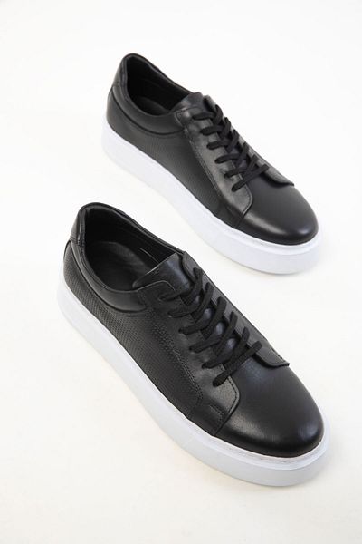 SOHO Black Genuine Leather Men's Sneaker 20511