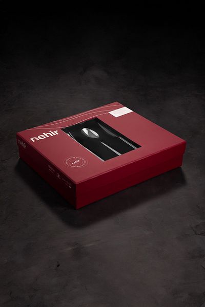 Nehir Maxi Gold Satin 72 Piece Boxed Cutlery Set for 12 People
