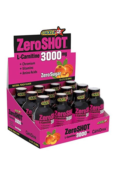 Zero Shot L-Karnitin Şeftali Aroma 60 Ml 3000mg 12 Adet L-carnitine